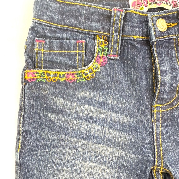 Girls Squeeze Embroidered Denim Bermuda Shorts Size 4 - Picture 5 of 10